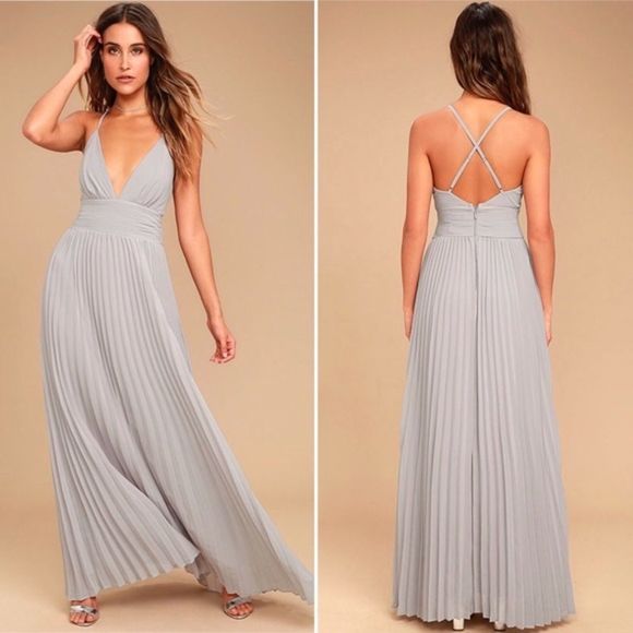 Lulus Dresses & Skirts - LULUS DEPTHS OF MY LOVE GREY MAXI DRESS, XS